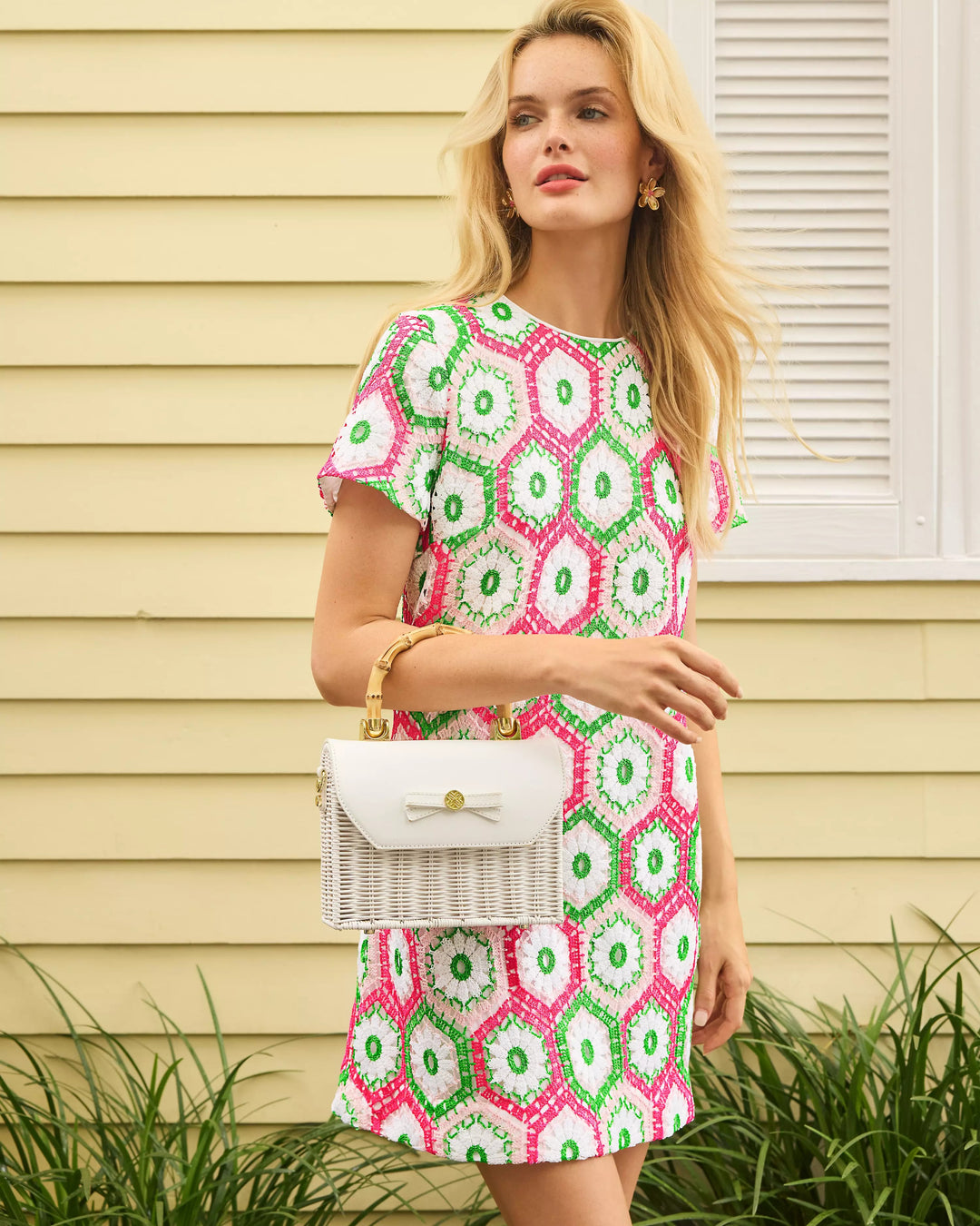 Cherry Blossom Daisy Hex Leyla Dress