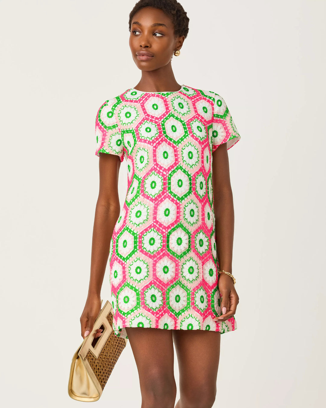 Cherry Blossom Daisy Hex Leyla Dress