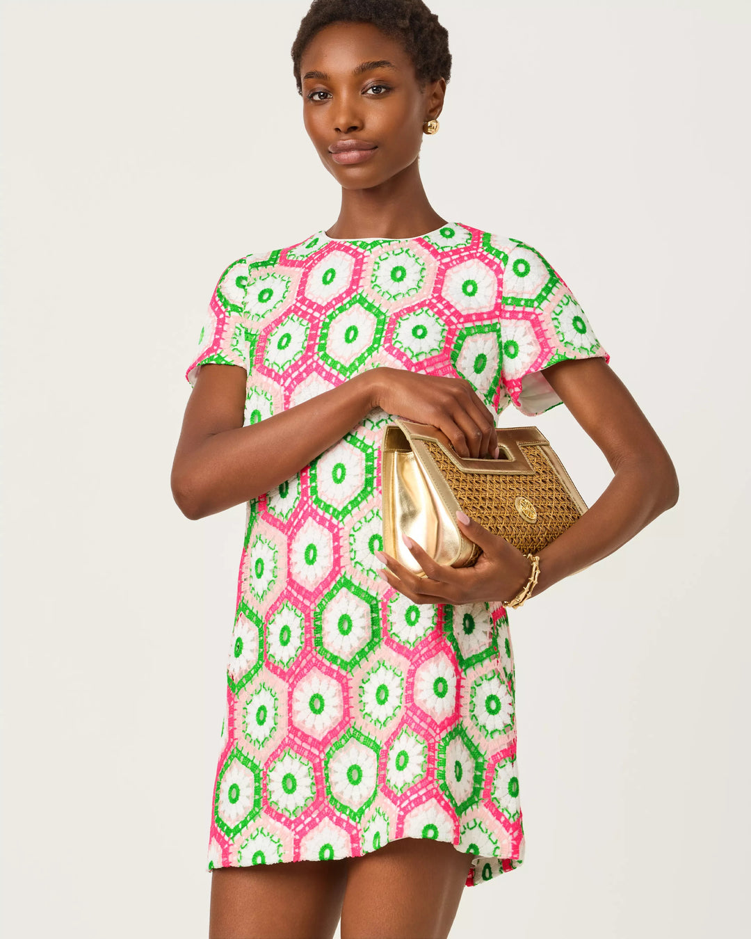 Cherry Blossom Daisy Hex Leyla Dress