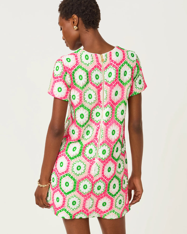 Cherry Blossom Daisy Hex Leyla Dress