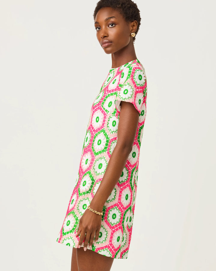 Cherry Blossom Daisy Hex Leyla Dress