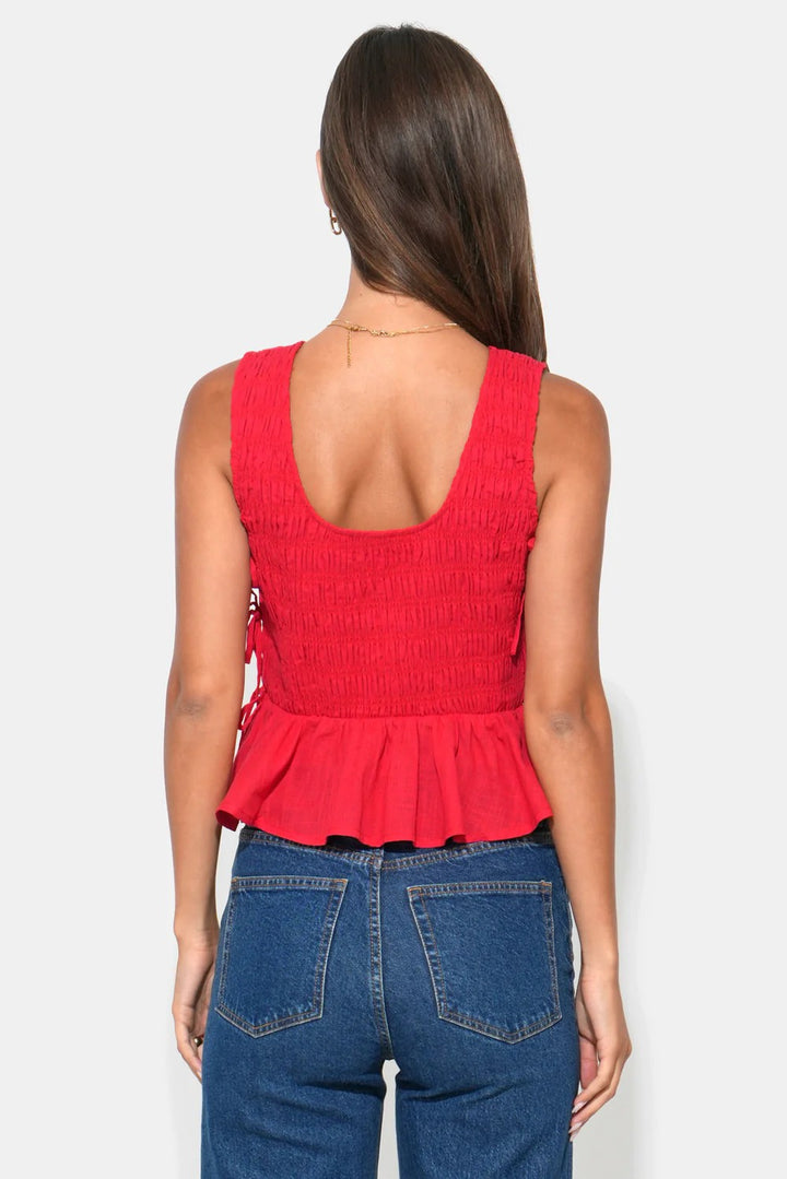 Cherry Red Vivian Top