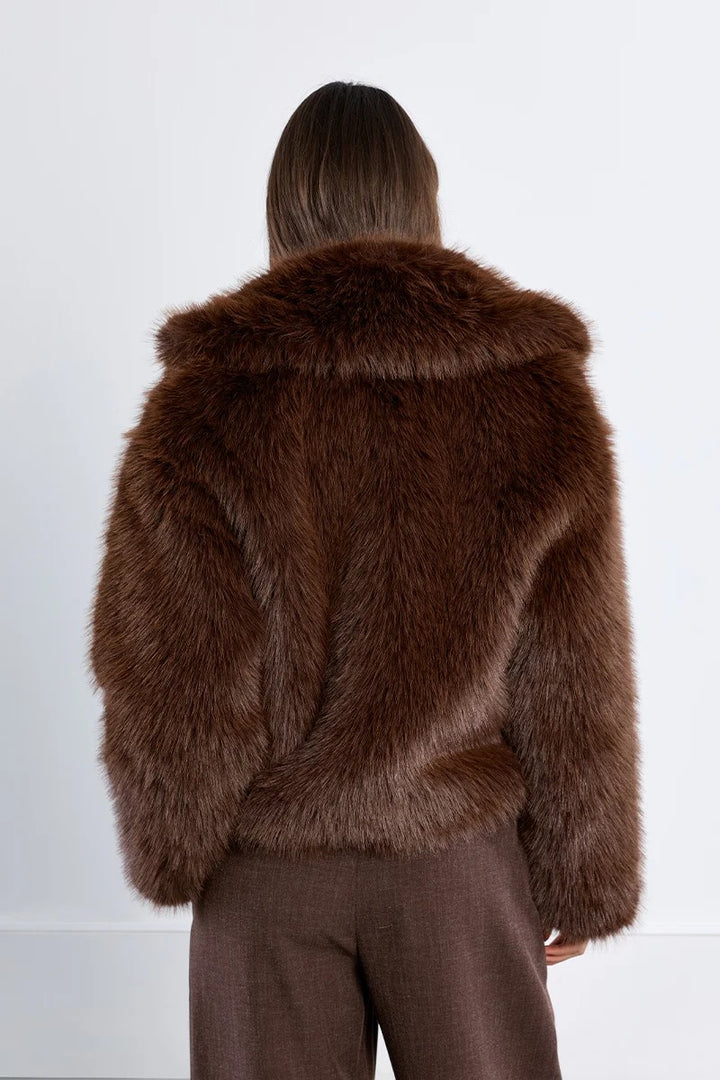 Chocolate Faux Fur Jacket