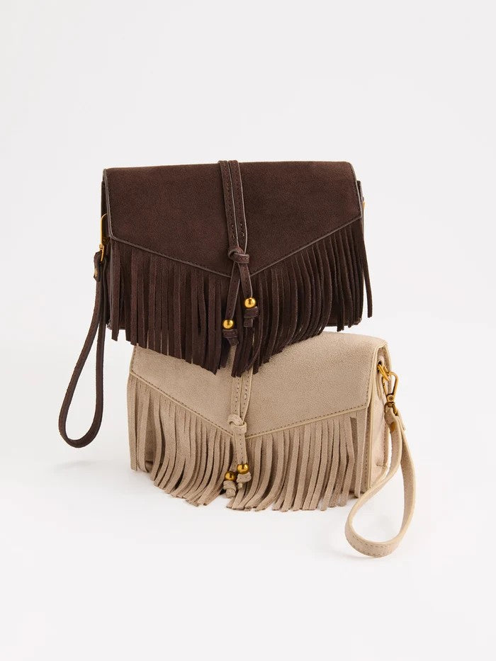 Chocolate Janis Crossbody Wristlet