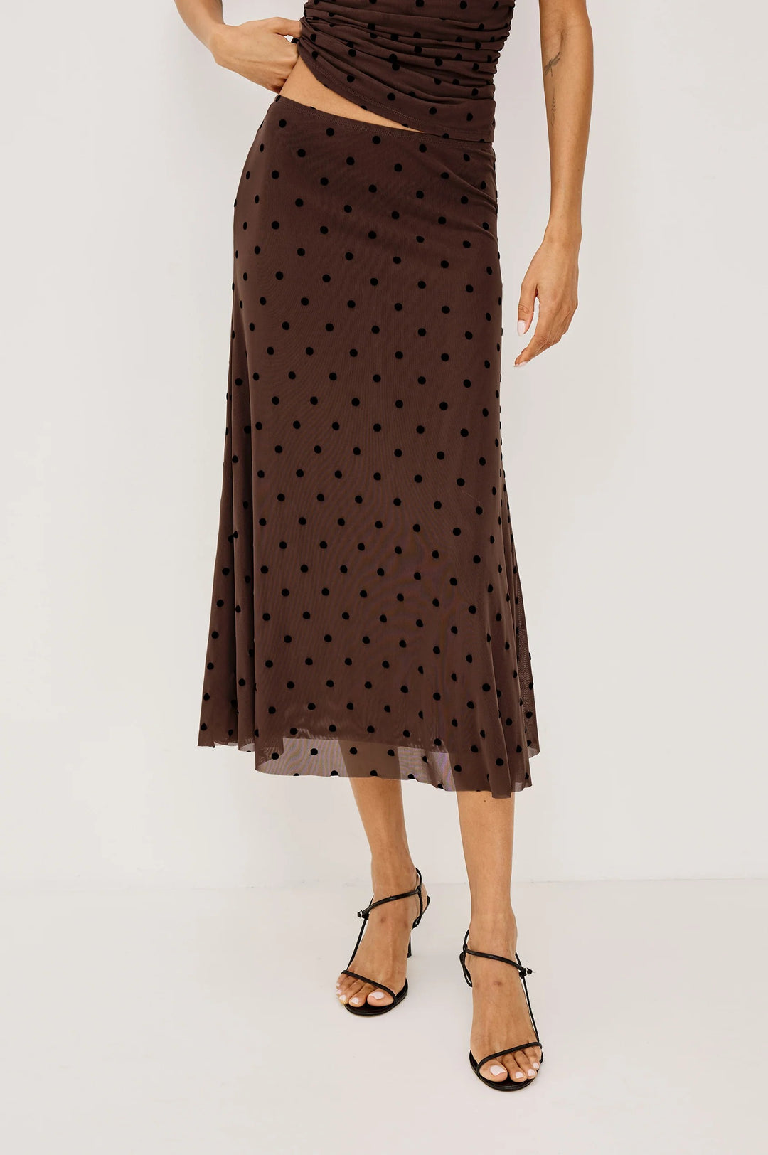Chocolate Polka Dot Jordan Skirt