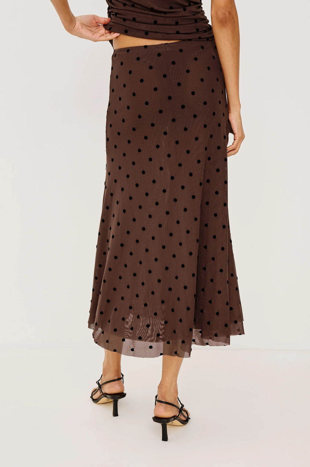 Chocolate Polka Dot Jordan Skirt