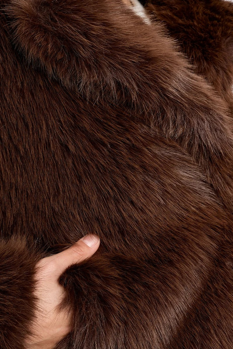 Chocolate Faux Fur Jacket