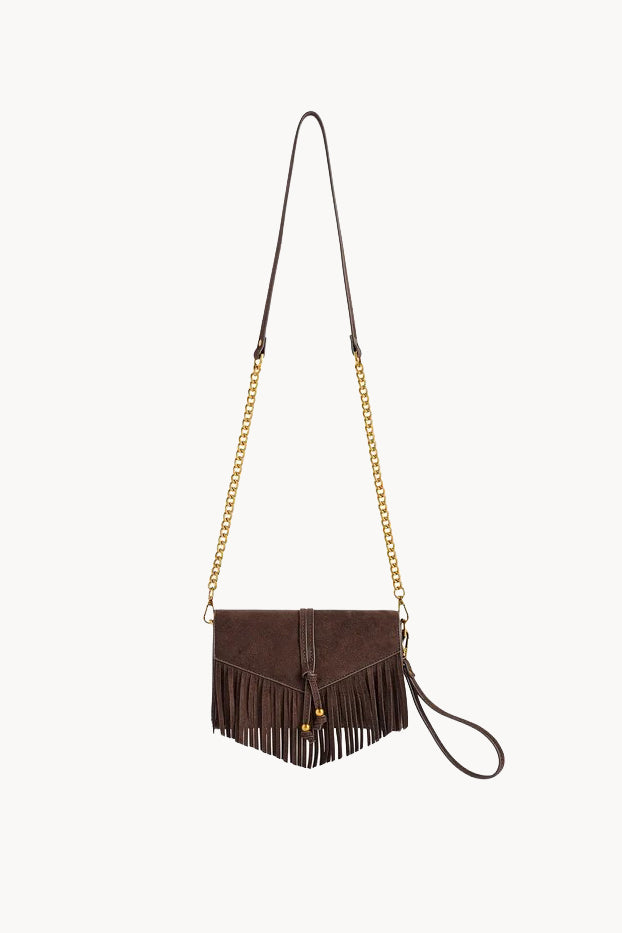 Chocolate Janis Crossbody Wristlet