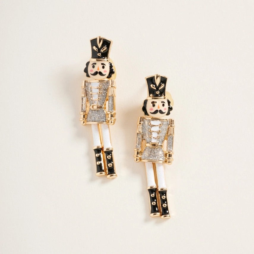 Christmas Glitter Nutcracker Earrings