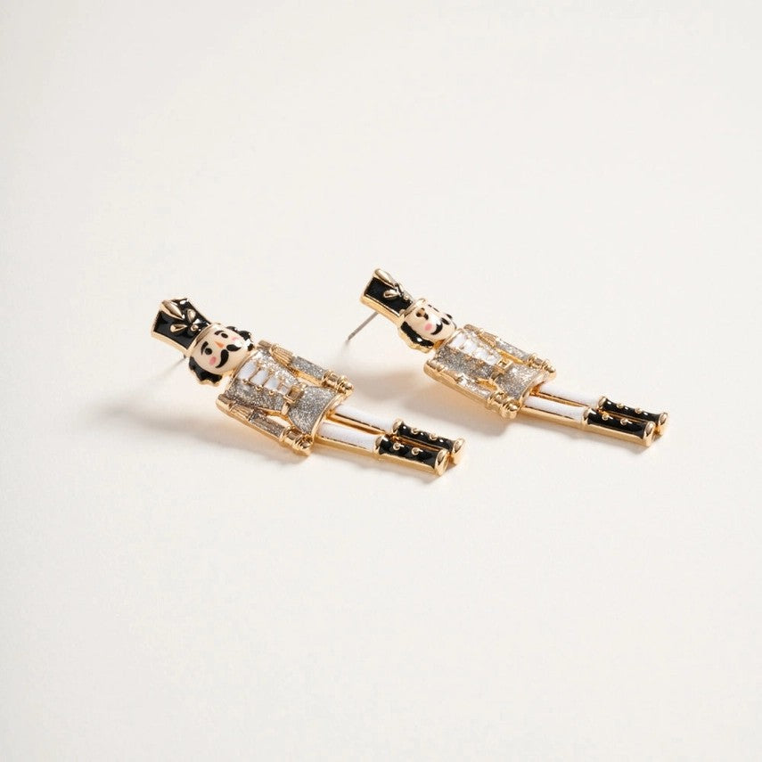 Christmas Glitter Nutcracker Earrings