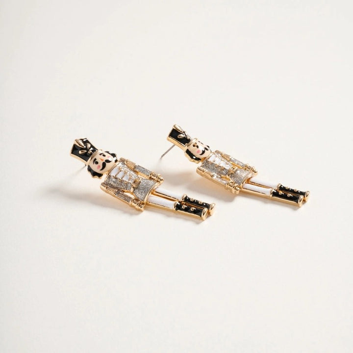 Christmas Glitter Nutcracker Earrings