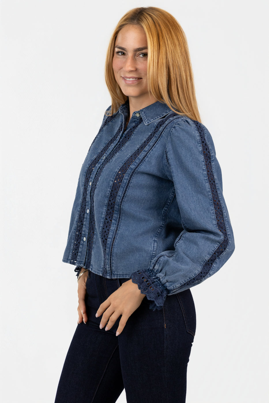 Classic Blue Rowen Blouse