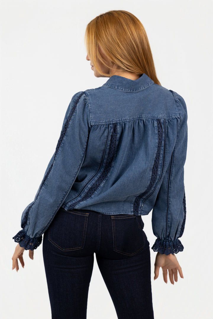 Classic Blue Rowen Blouse