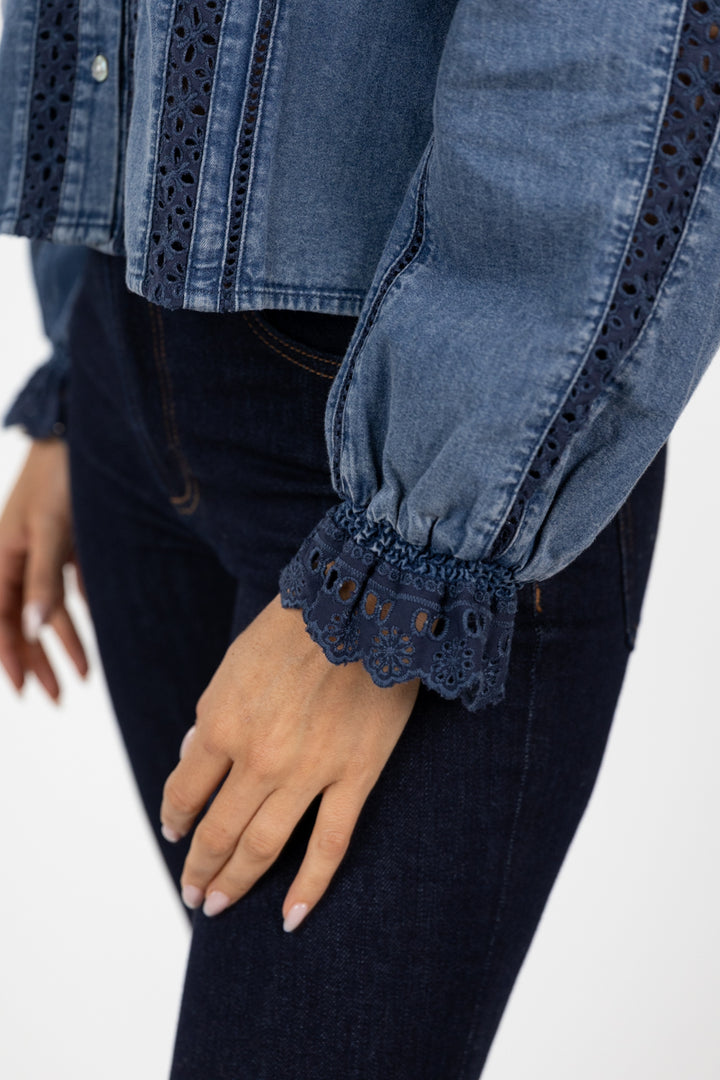 Classic Blue Rowen Blouse