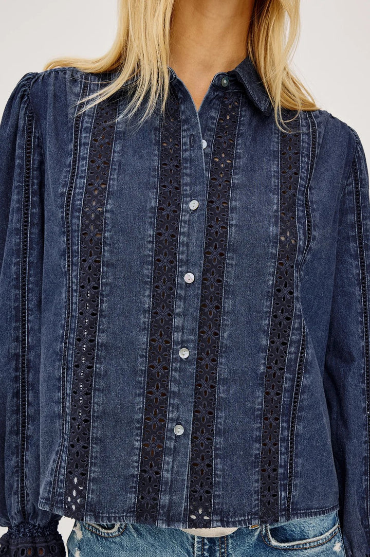 Classic Blue Rowen Blouse