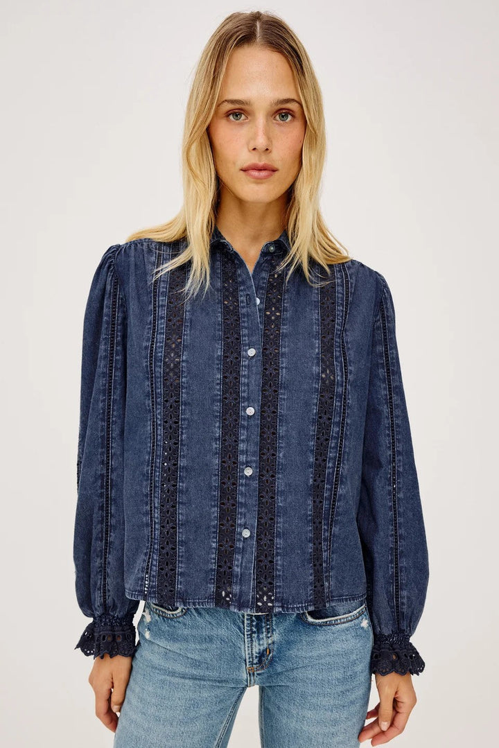 Classic Blue Rowen Blouse