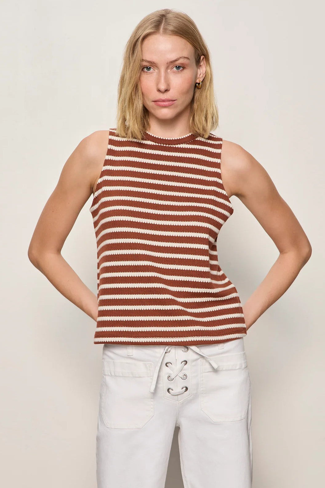 Clay Stripe Campari Tank