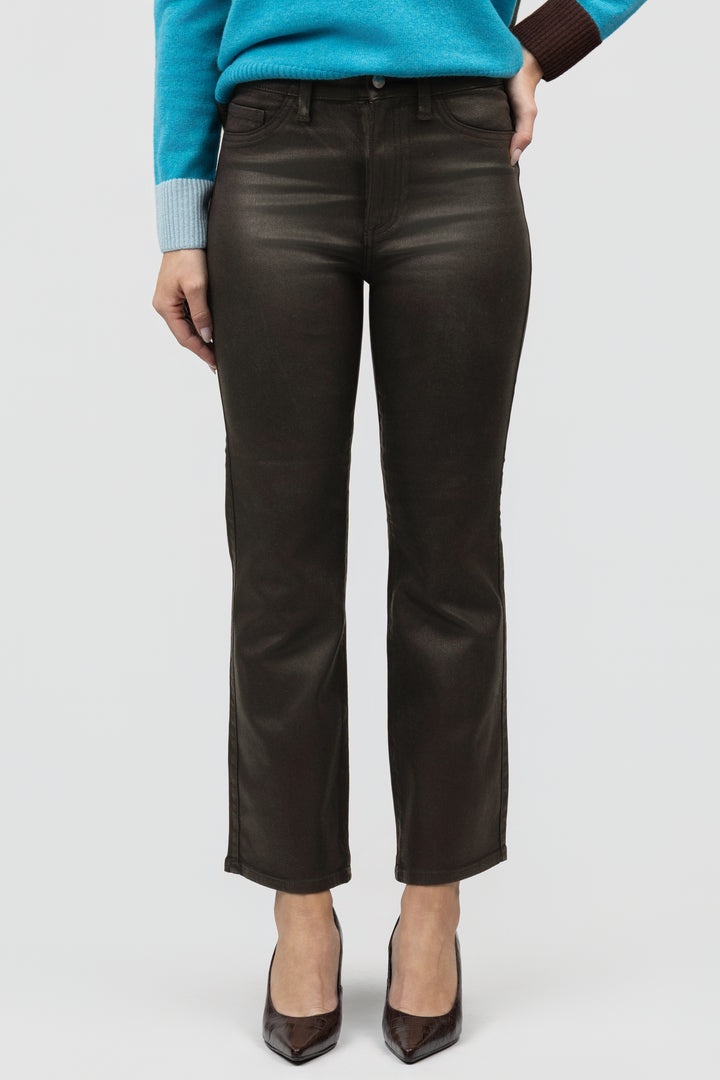 Coated Mocha High Rise Lennon Jean