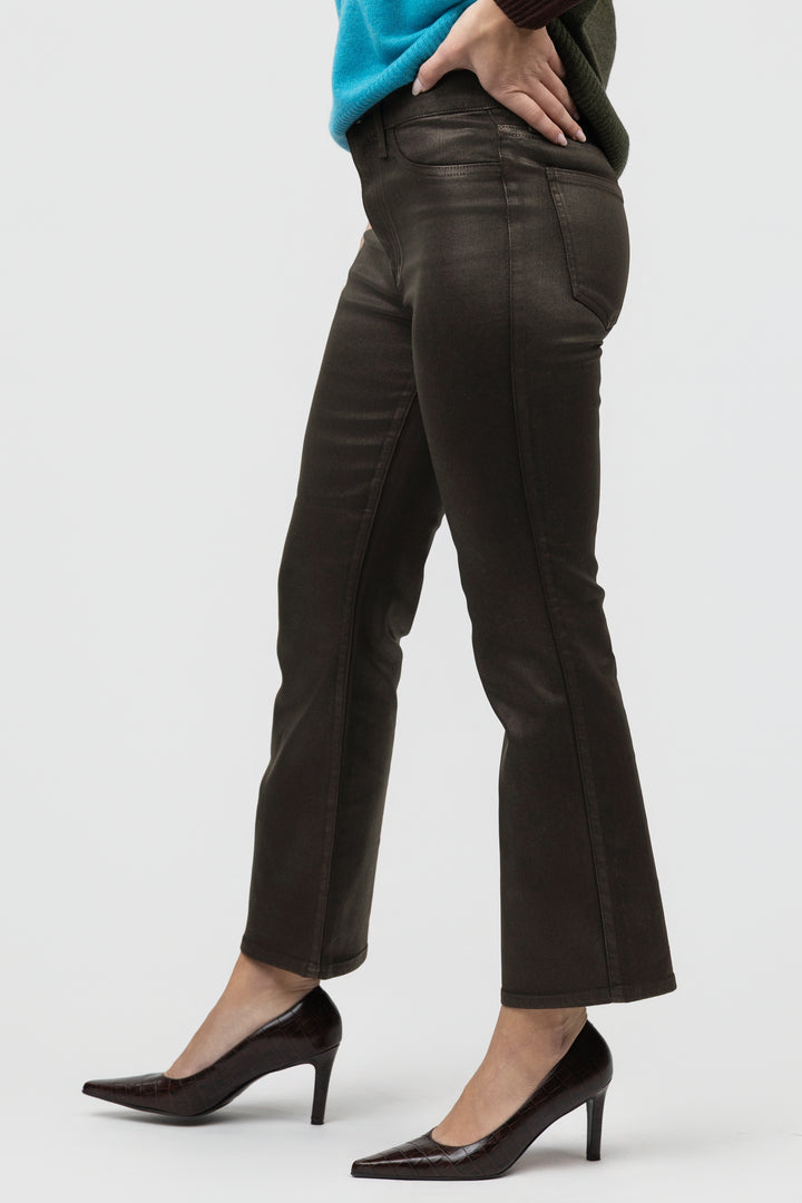 Coated Mocha High Rise Lennon Jean