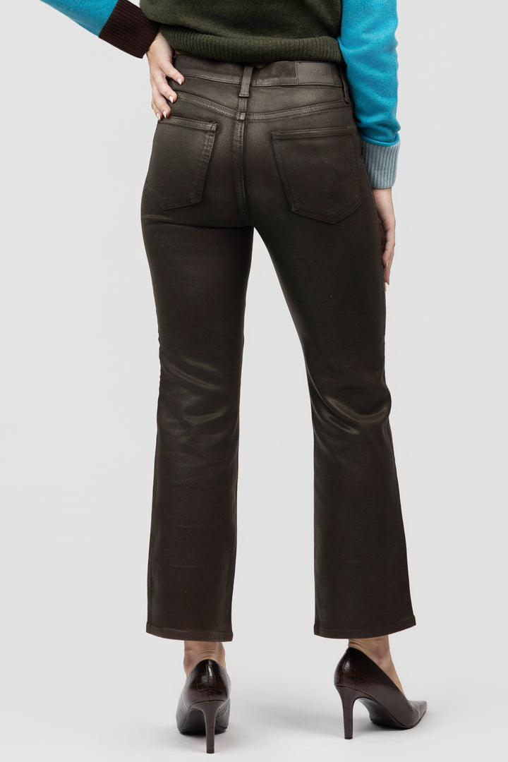 Coated Mocha High Rise Lennon Jean