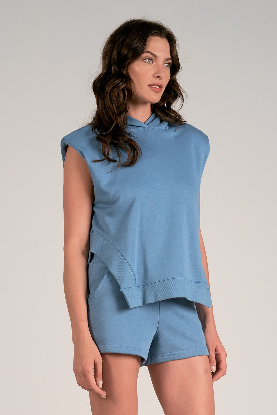 Cobalt Sleeveless Tatum Hoodie