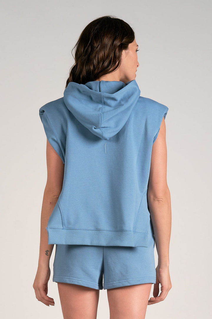 Cobalt Sleeveless Tatum Hoodie