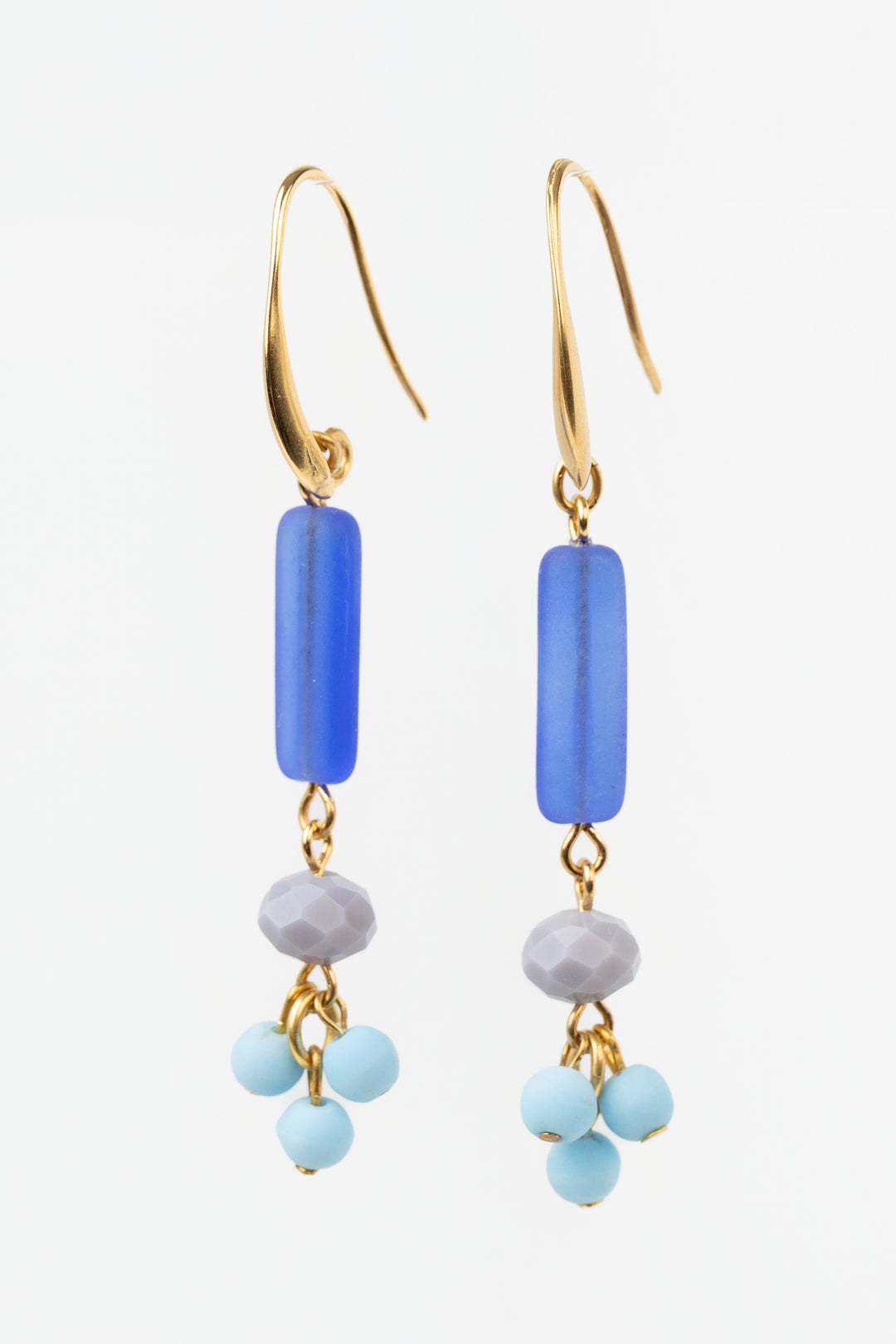 Cobalt Glass Earrings