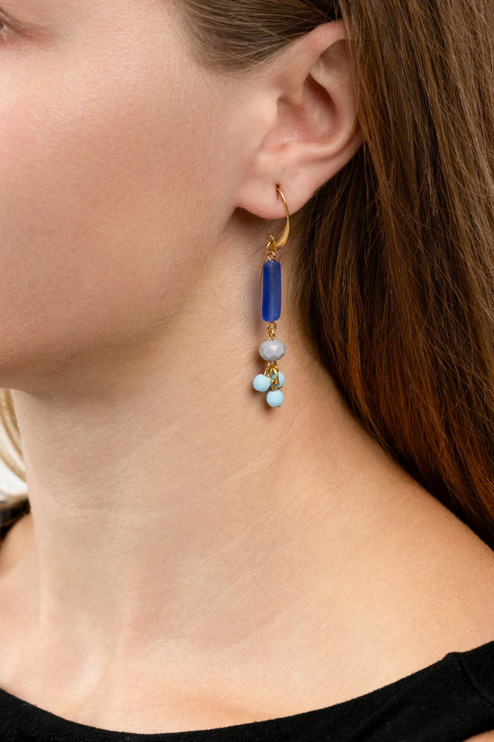 Cobalt Glass Earrings