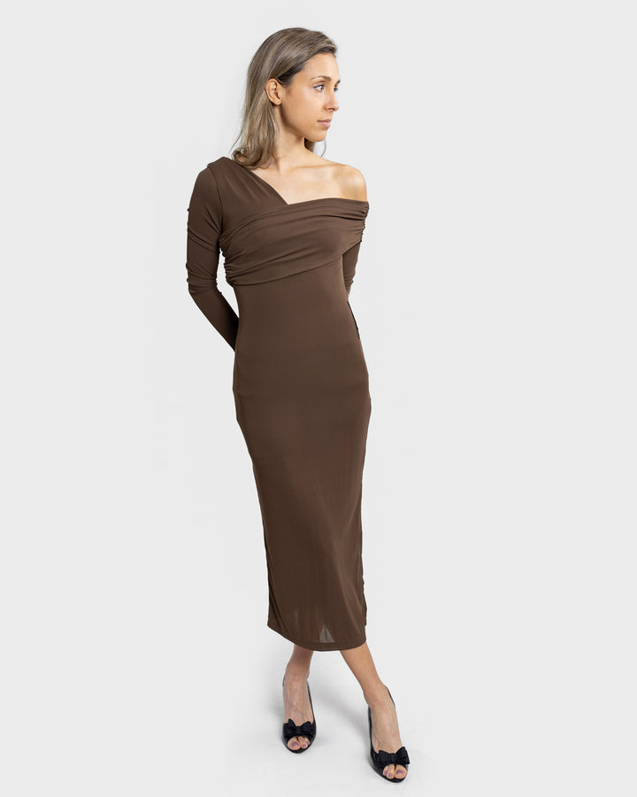 Coco Brown Bevelyn Midi Dress