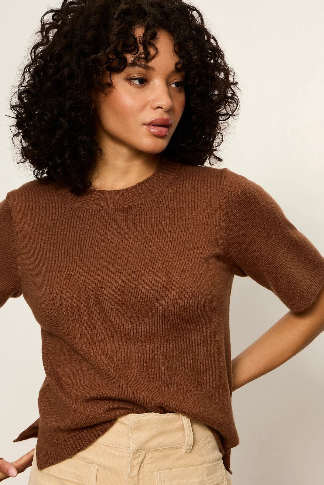 Cocoa Powder Perfect Sweater Tee