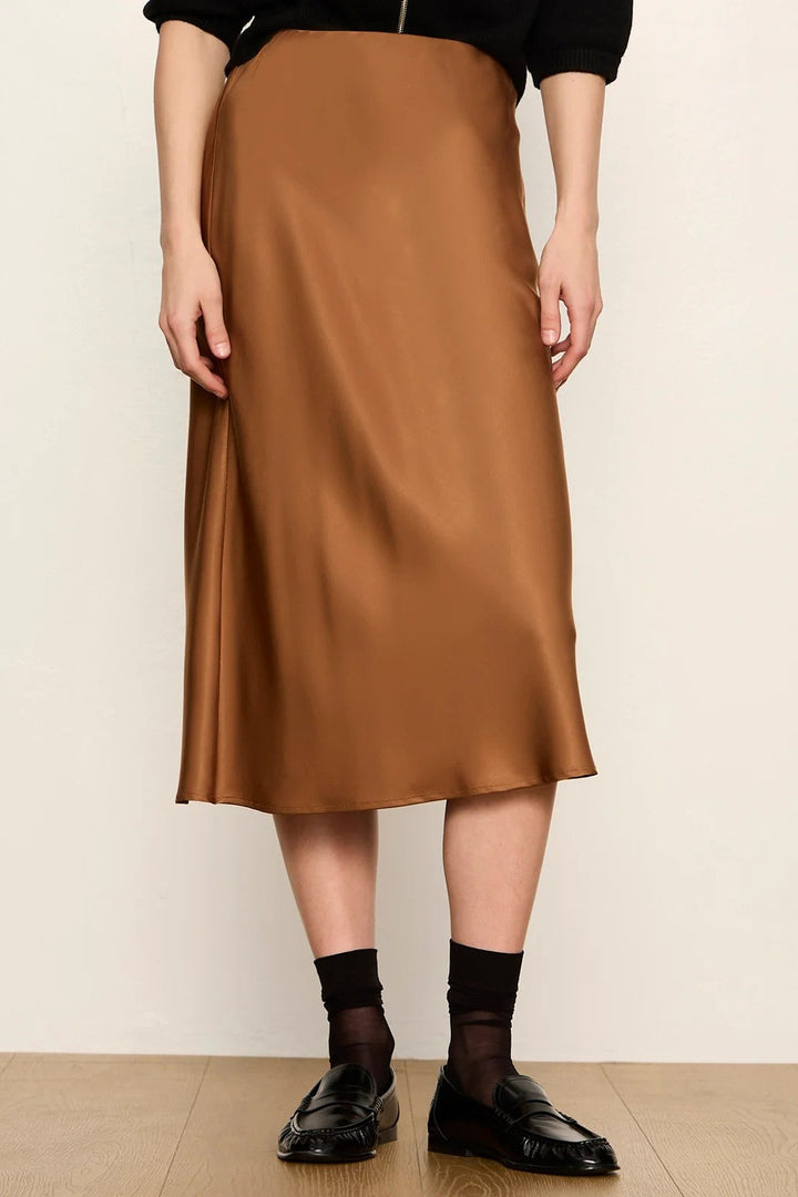 Cocoa Powder Everyday Midi Skirt
