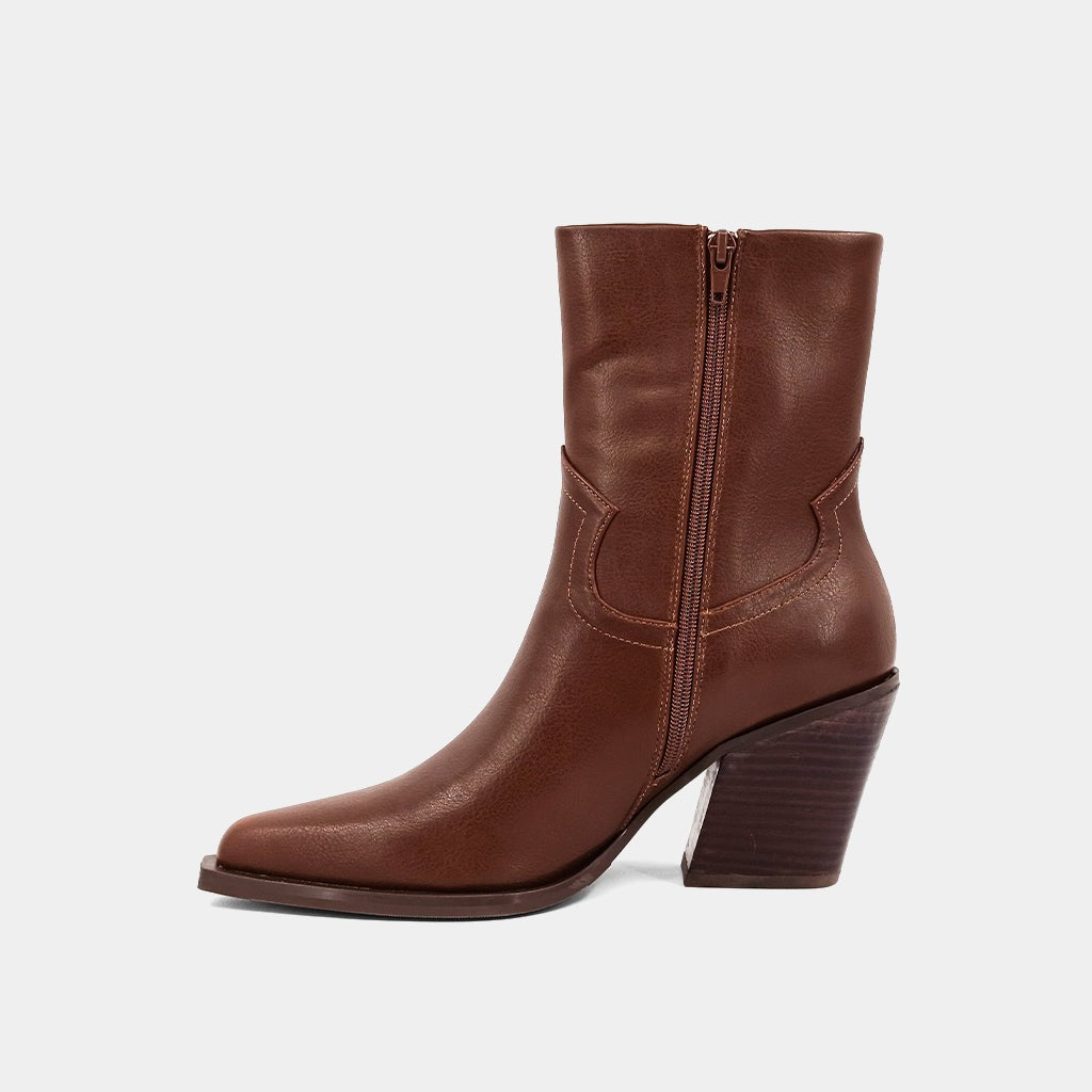 Cognac Victoria Ankle Boot