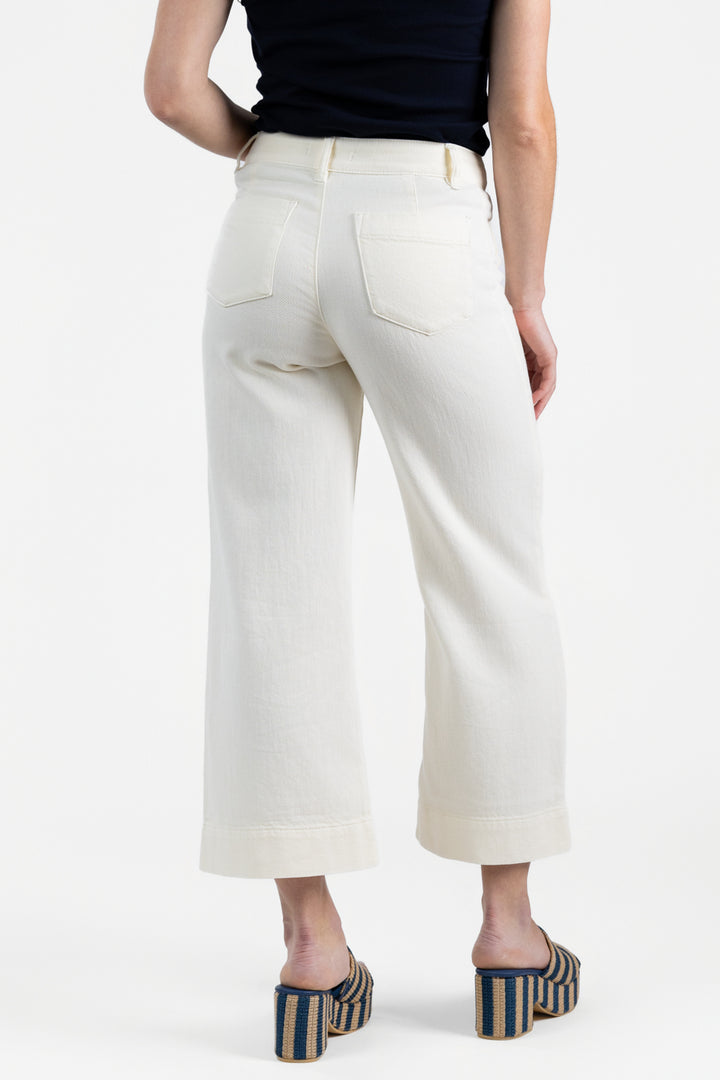 Collagen Wide Leg Crop Marine Pant