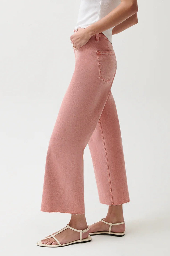 Coral Rose Wide Leg Crop Penny Jean