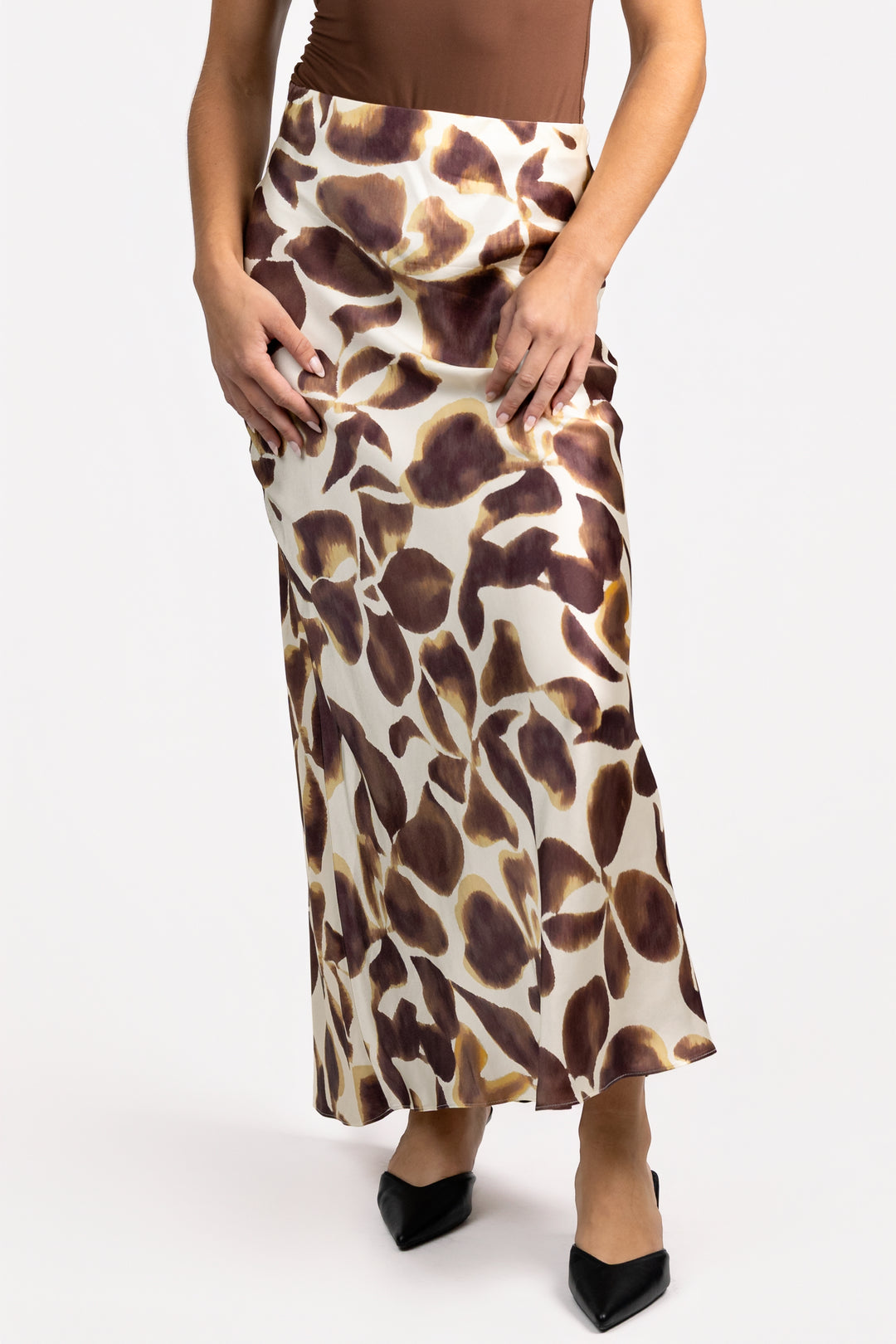 Cream Espresso Lily Romina Maxi Skirt