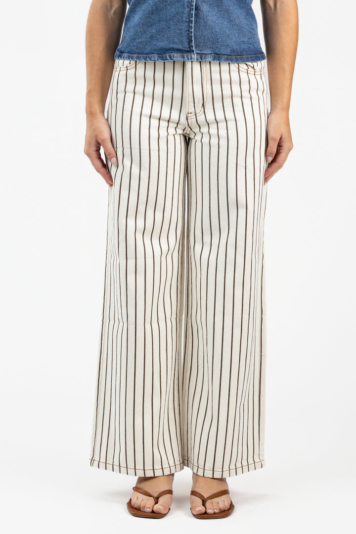 Cream Multi Stripe Fenton Jean