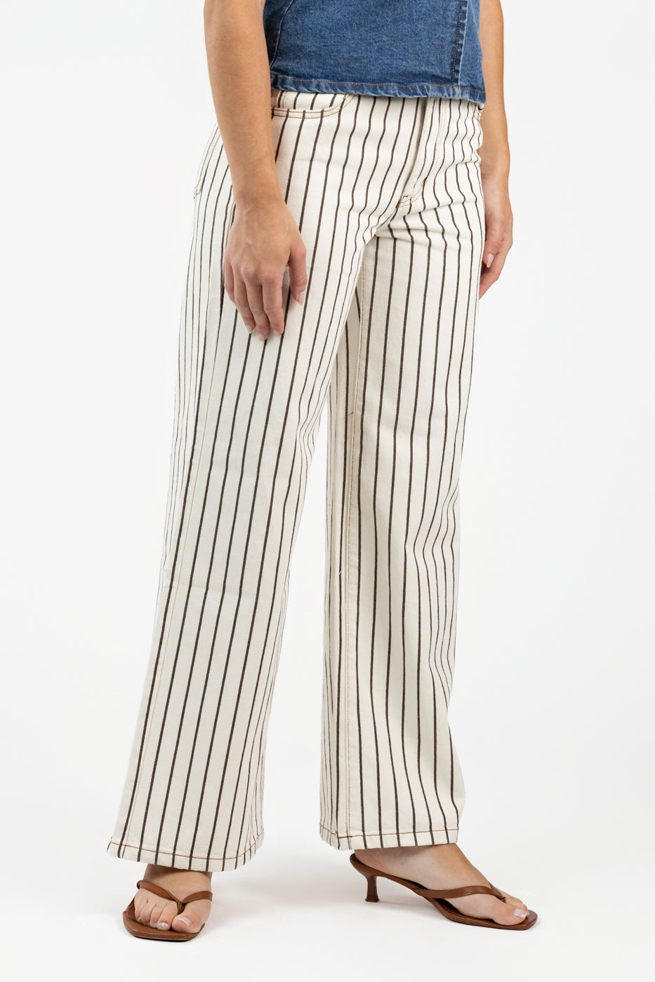 Cream Multi Stripe Fenton Jean