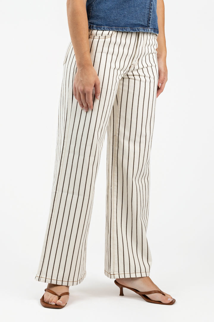 Cream Multi Stripe Fenton Jean