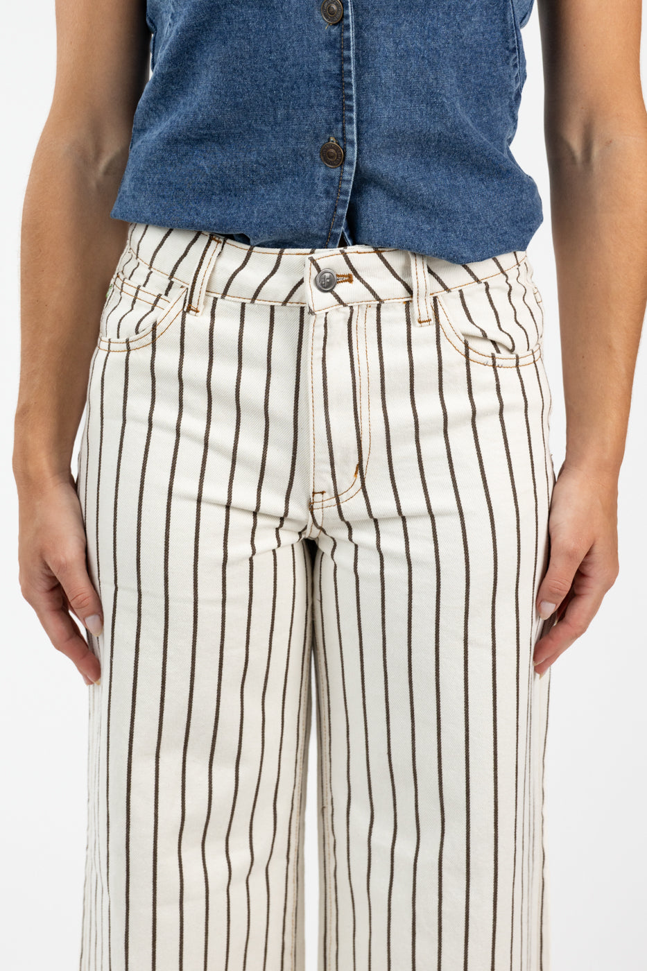 Cream Multi Stripe Fenton Jean