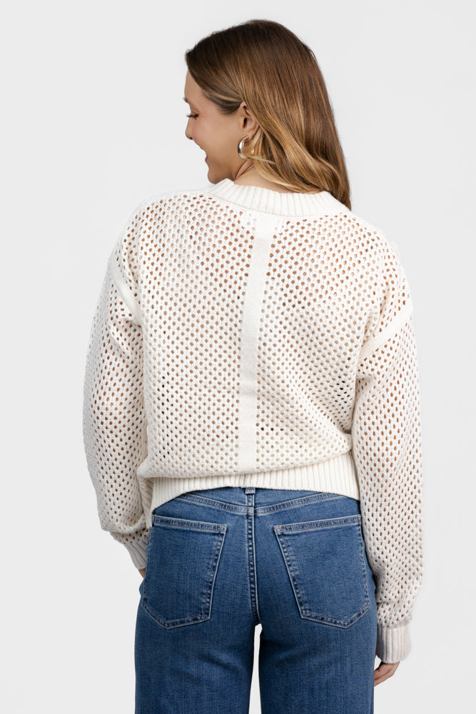 Cream Crochet Taylor Crew