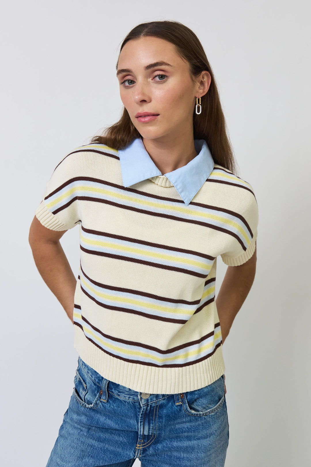 Cream Multi Stripe Chloe Sweater