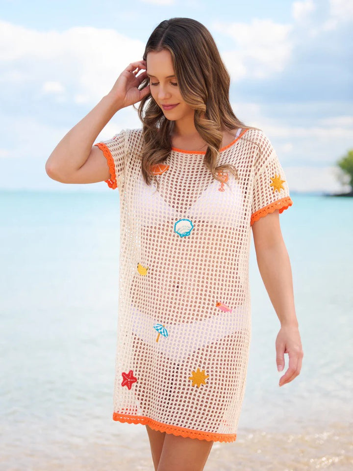 Cream Orange Lalita Cover-Up