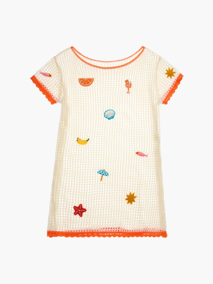 Cream Orange Lalita Cover-Up