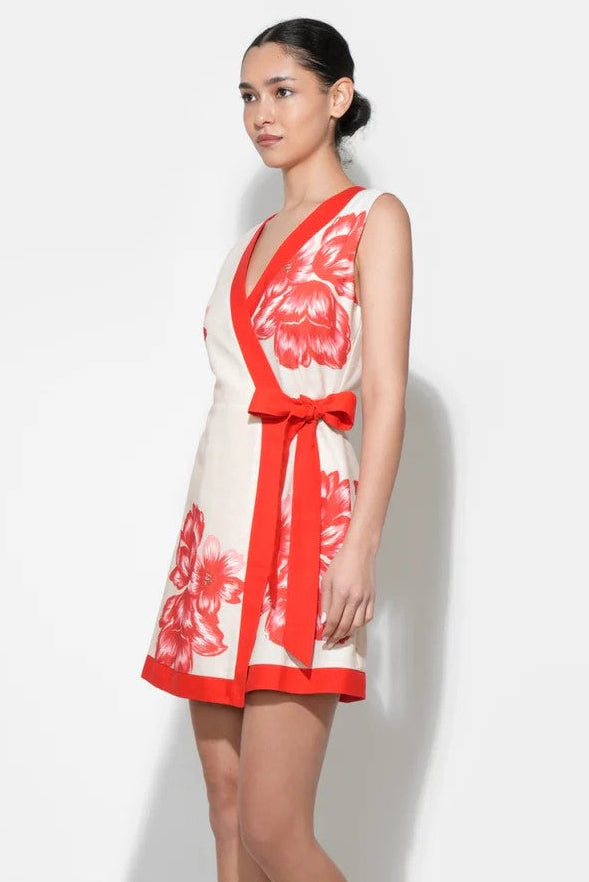 Cream Red Amara Mini Dress