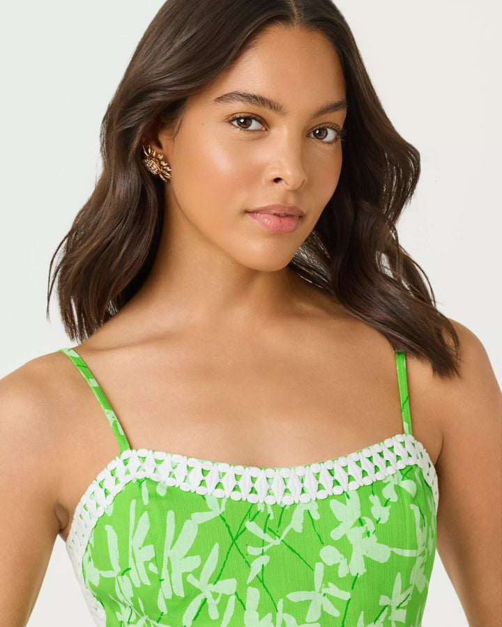 Crocodile Green Shelli Mini Dress