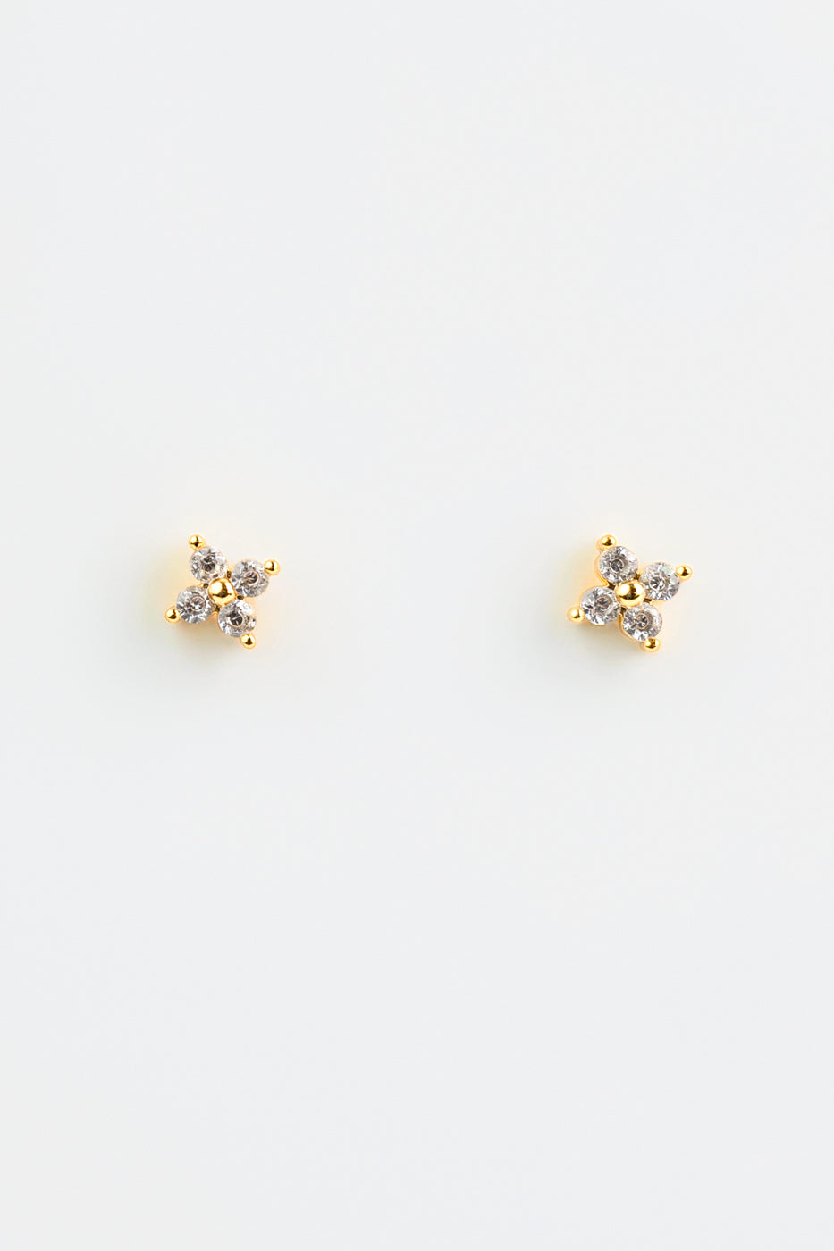 Crystal Flower Stud Earrings