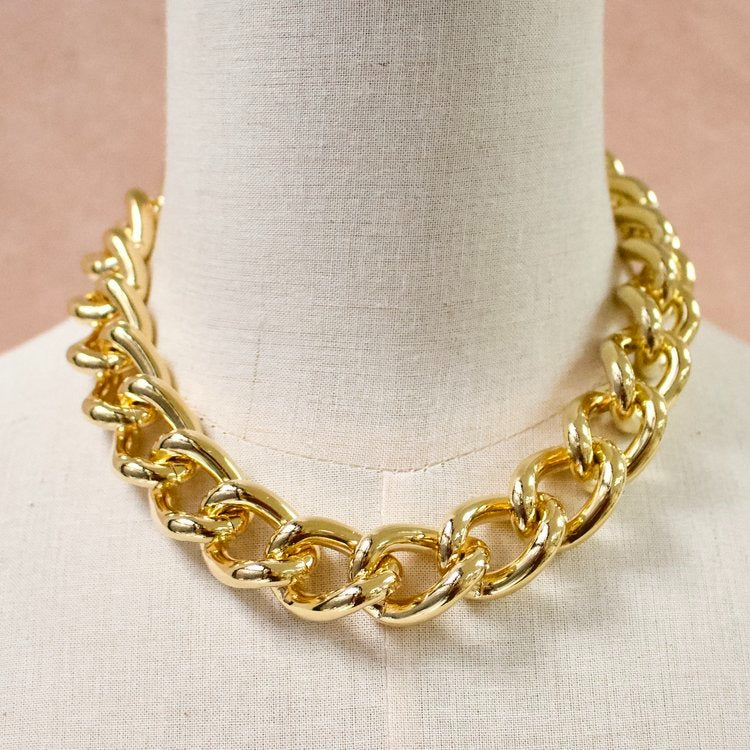 Curb Chain Statement Necklace