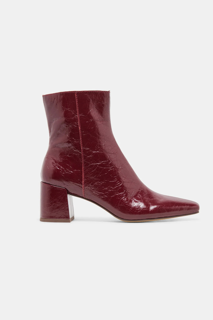 Oxblood Crinkle Patent Bayra Boot