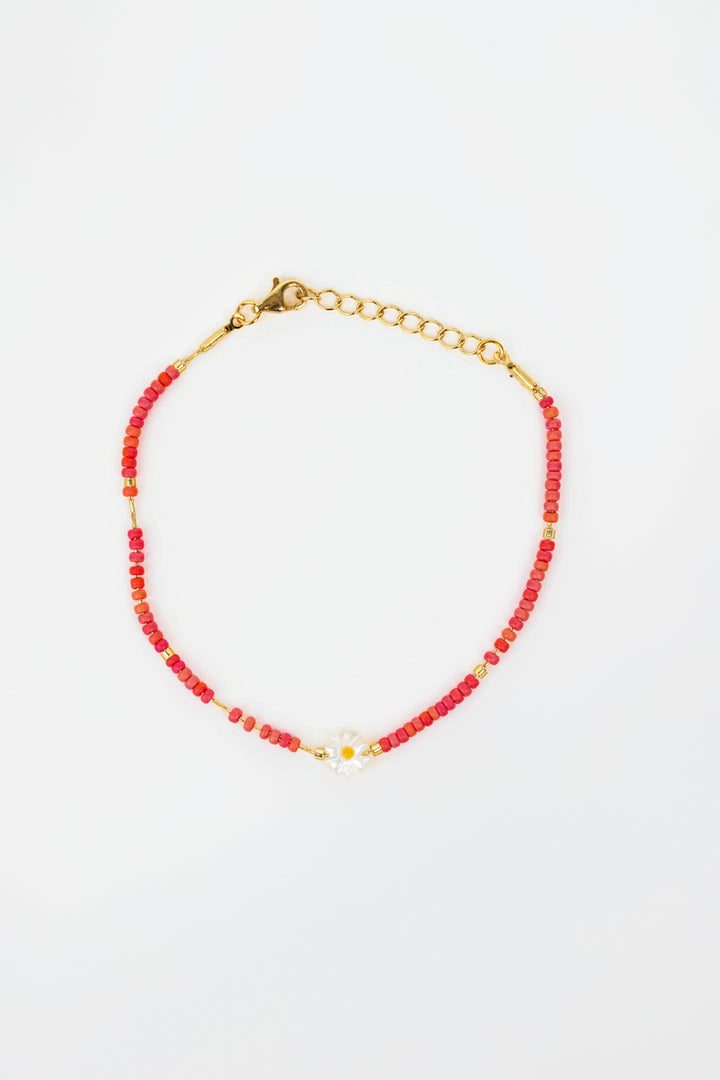 Daisy And Coral Japanese Bracelet