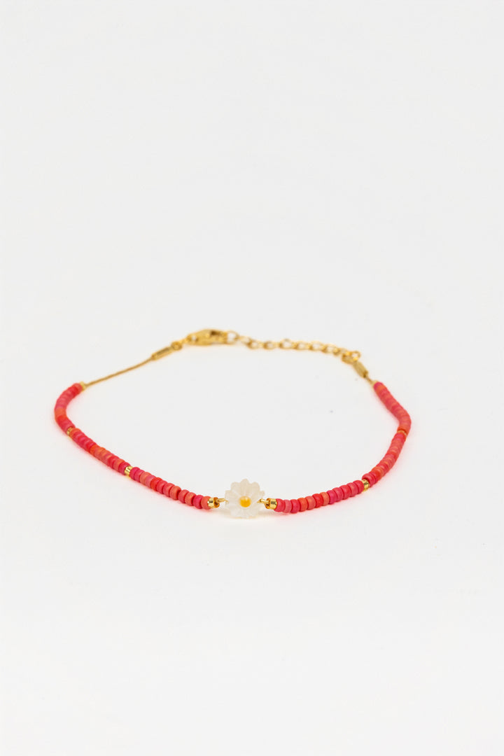Daisy And Coral Japanese Bracelet